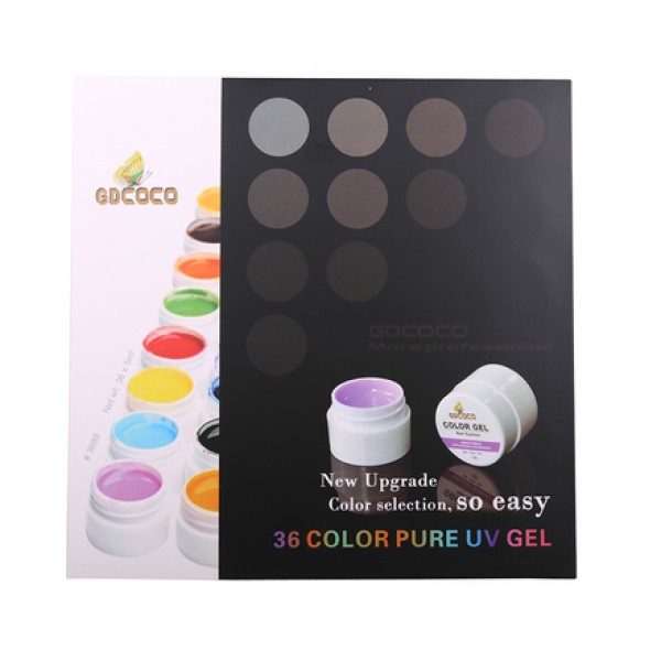 Set geluri color GDCOCO 36 culori PURE SERIES