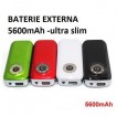 Baterie externa 5600 mAh - Power Bank cu LED 