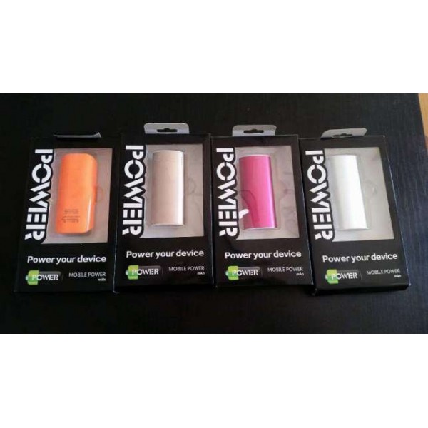 Baterie Power Bank 5200 mAh colorata cu lanterna