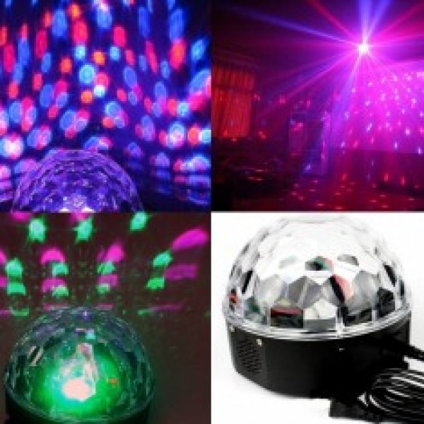 Glob disco cu lumini multicolore