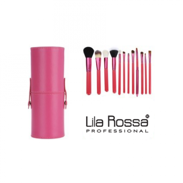 Set 12 pensule make up Lilla Rossa cu borseta