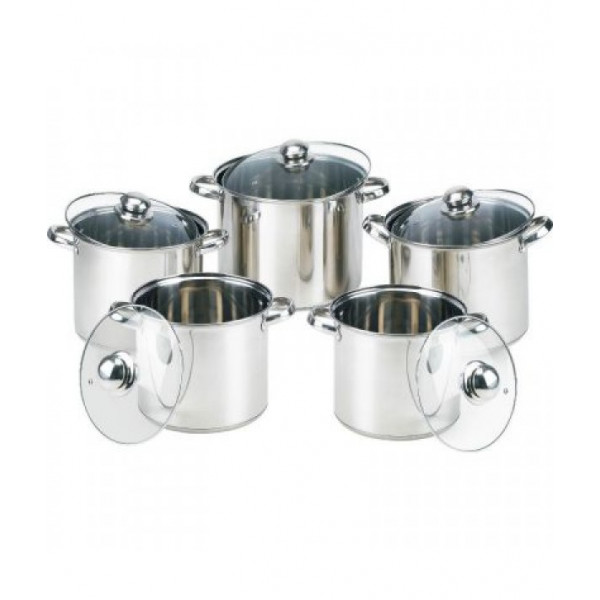 Set 5 oale inox cu capac Grunberg 1053