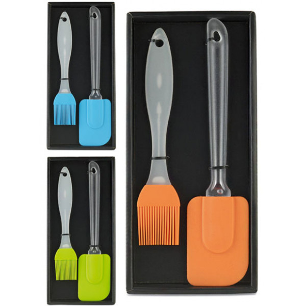 Set pensula si spatula din silicon pentru bucatarie