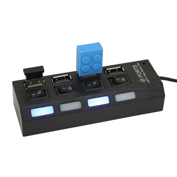 Hub 4 porturi USB cu BUTON ON/OFF 