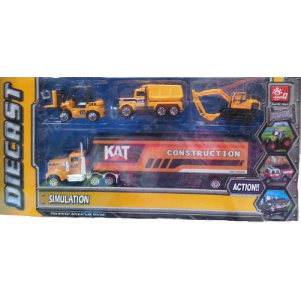 Set masini constructie Diecast pentru copii